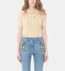 Polo en maille crochet Valentino Garavani