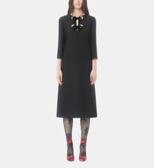 Robe droite mi-longue détails nœuds Valentino Garavani