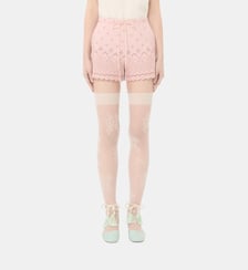 Short à motif fleuri ajouré Valentino Garavani