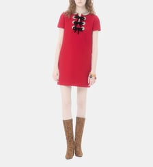 Robe droite courte détails nœuds Valentino Garavani