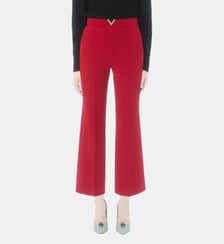 Pantalon court flare en laine Valentino Garavani