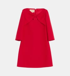 Robe courte ajourée en laine et soie Valentino Garavani