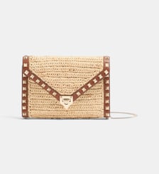 Sac à main Rockstud en raphia Valentino Garavani