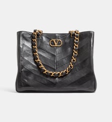 Sac cabas en cuir imprimé signature Valentino Garavani