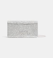 Mini sac porté épaule cristaux Swarovski Valentino Garavani