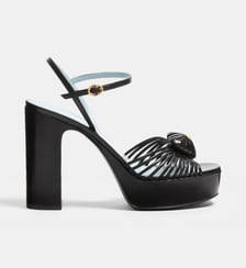 Sandale en cuir imprimé signature Valentino Garavani