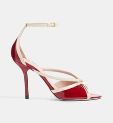 Sandales Bepointy en cuir verni signature Valentino Garavani