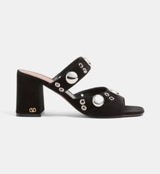 Claquettes Nellcôte en cuir suédé à studs Valentino Garavani