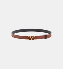 Ceinture réversible en cuir imprimé signature Valentino Garavani