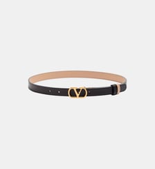 Ceinture réversible en cuir imprimé signature Valentino Garavani