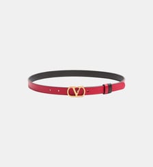 Ceinture réversible en cuir imprimé signature Valentino Garavani