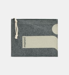 Sac pochette zippée Neita en coton signature Isabel Marant