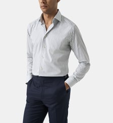 Chemise slim en coton rayé Eton