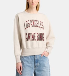 Sweat Harry Shrunken en coton mélangé Anine Bing