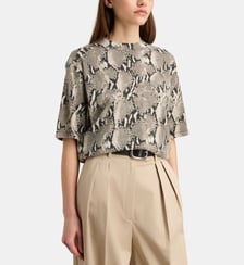 T-shirt Avi python animalier en coton Anine Bing