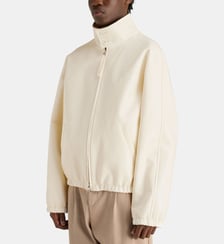 Blouson droit en vinyle cirspé Courrèges