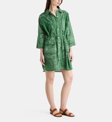 Robe chemise Phoebe motif bandana en coton bio Galeries Lafayette