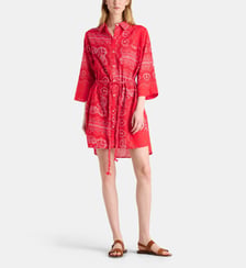 Robe chemise Phoebe motif bandana en coton bio Galeries Lafayette