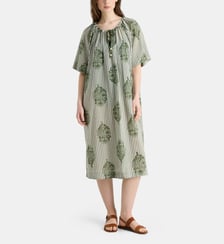 Robe tunique longue rayée Pilar en coton bio Galeries Lafayette