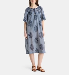 Robe tunique longue rayée Pilar en coton bio Galeries Lafayette