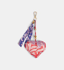 Porte-clés charm de sac cœur et perles Galeries Lafayette