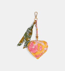 Porte-clés charm de sac cœur et perles Galeries Lafayette