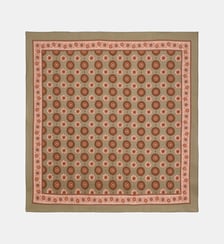Foulard carré Amande motif floral en coton bio Galeries Lafayette