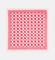 Foulard carré Amande motif floral en coton bio Galeries Lafayette