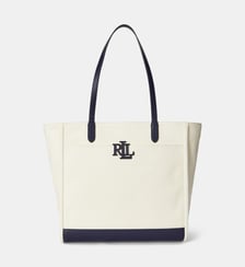 Cabas Cameryn en coton et cuir signature Lauren Ralph Lauren