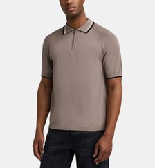 Polo en coton zippé Armani Exchange