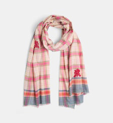 Foulard Alphabet N°825 à carreaux en coton 70 x 180 cm Moismont