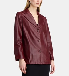 Blazer Opus en cuir Nour Hammour