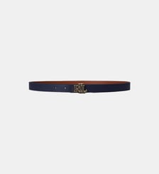 Ceinture fine réversible en cuir boucle signature Lauren Ralph Lauren