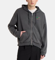 Hoodie zippé Gourgaud à broderies fantaisie en coton bio Maison Labiche