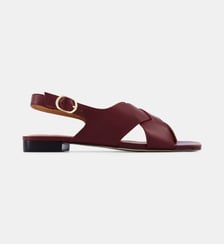 Sandales portefeuille plates Bea cuir  Galeries Lafayette