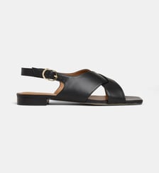 Sandales portefeuille plates Bea cuir Galeries Lafayette
