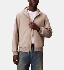 Blouson droit à capuche signature Calvin Klein