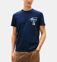 T-shirt droit signature Tommy Hilfiger