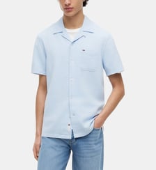 Chemisette droite en lin et coton Tommy Hilfiger