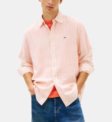 Chemise droite à rayures Tommy Hilfiger