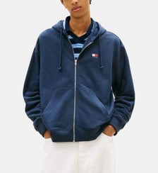 Sweat droit zippé signature Tommy Hilfiger