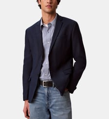 Veste ajusté en lin mélangé fermeture boutonnée Calvin Klein