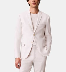 Veste ajusté en lin mélangé fermeture boutonnée Calvin Klein