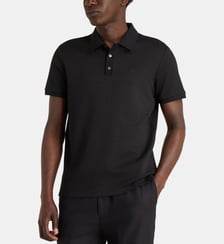 Polo droit signature en coton mélangé Calvin Klein