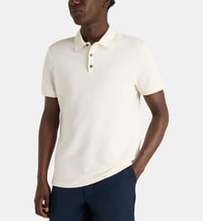 Polo droit signature en coton mélangé Calvin Klein