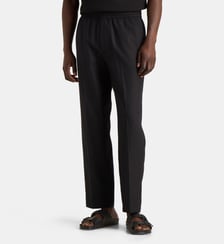 Pantalon droit en lin et coton Calvin Klein