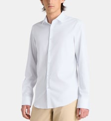 Chemise stretch ajustée à pois en coton mélangé Calvin Klein
