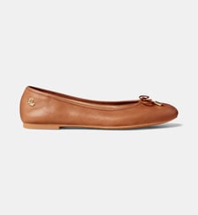 Ballerines en cuir lisse signature Lauren Ralph Lauren