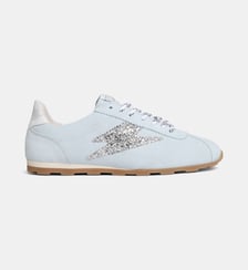 Baskets basses Cassie paillettes suède SMR