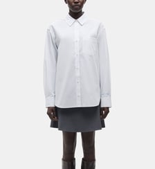 Chemise droite rayée en coton biologique Samsoe Samsoe